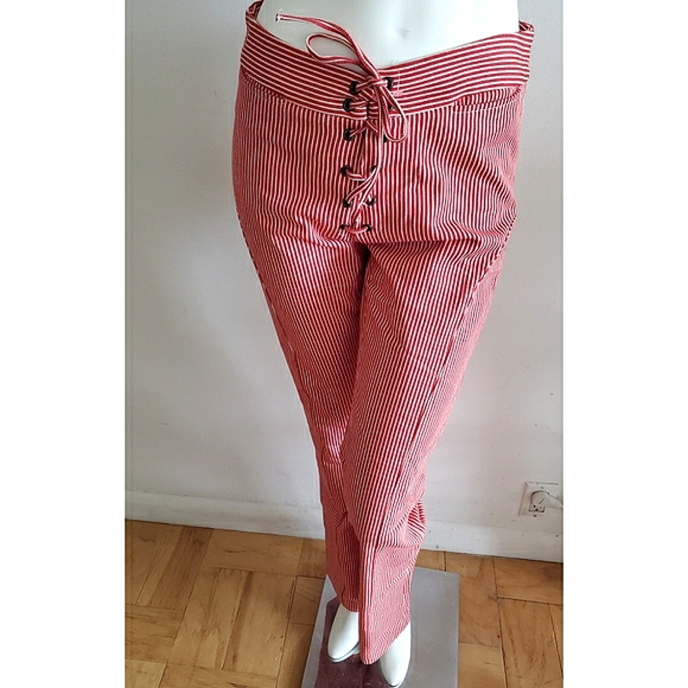 Paul & Joe red and white Striped Trousers